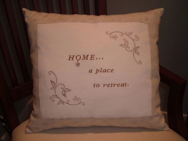 Custom Embroidered Pillow With Saying Design Custom