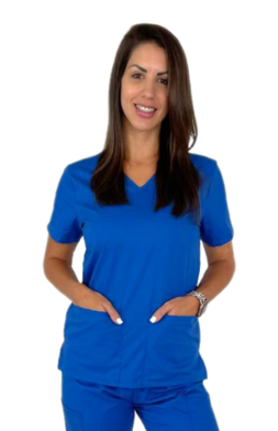 Women's Modern Scrub Jacket Royal Blue