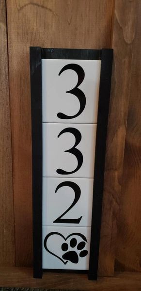 Mr. Willies House Number Signs 3 tiles