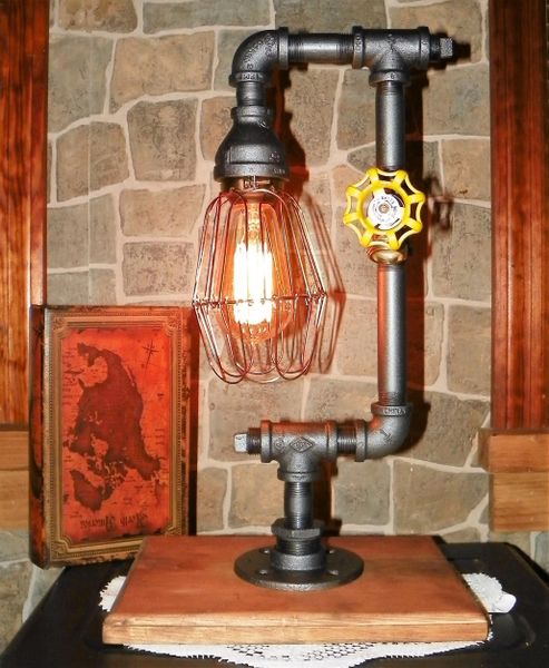 Industrial Edison with rotary switch on cord