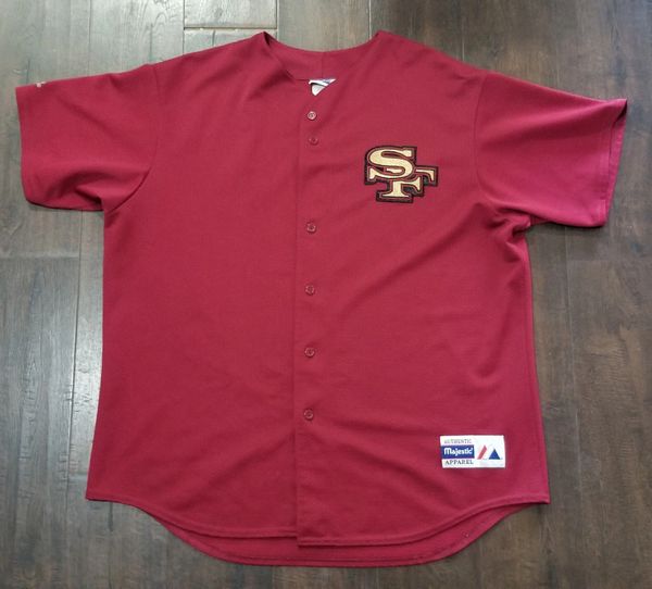 Majestic, Shirts, Like New Majestic Authentic Collection Nfl 49ers  Baseball Styled Black Jersey