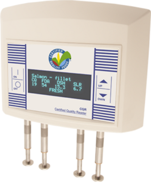 The original Certified Quality Reader measures quality, fat and water in fish or anything with cells