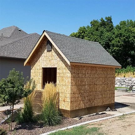 Custom built shed.