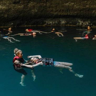 Exclusive floating meditation in the Homestead Crater with Elise Jones, Yoga Therapist