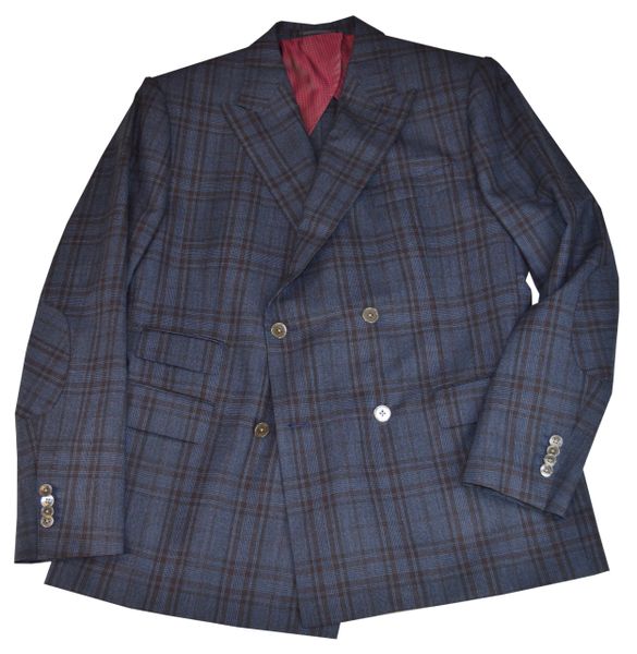 Patriot Double Breasted Plaid Sport Coat