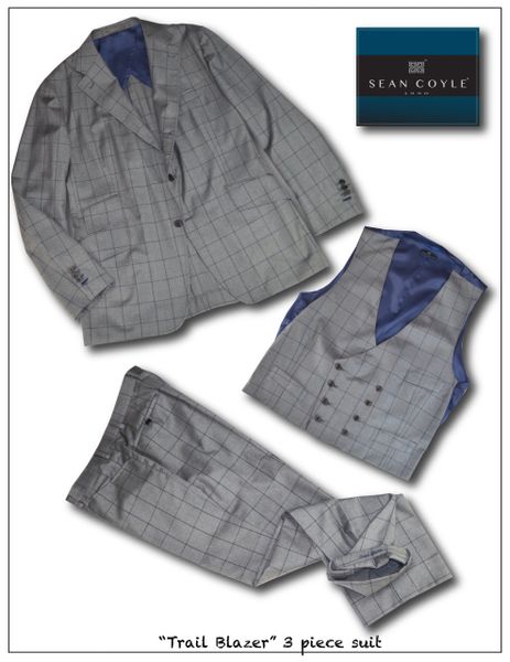 Trail Blazer 3 Pc Suit Wool Window Pane