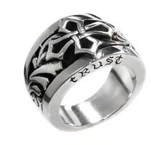 "RING OF TRUST" Sterling Silver .925 mens ring Made In U.S.A.