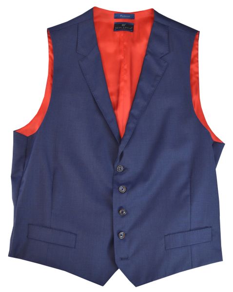 "Patriot Waistcoat" navy sharkskin