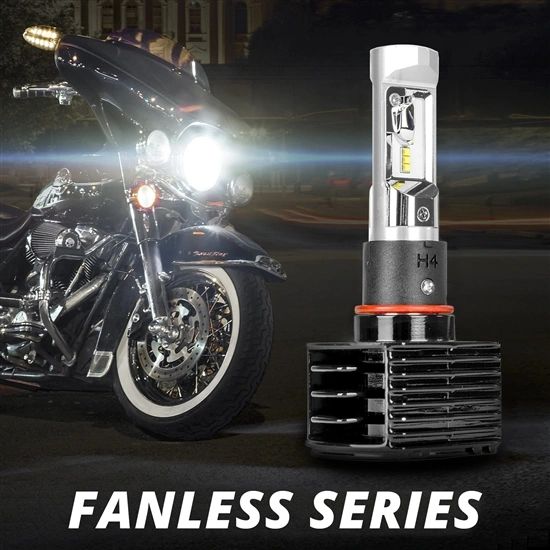 XK Glow 24 Watt Fanless LED Headlight Error-free Conversion Kit for Motorcycle