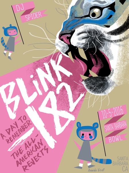 Blink 182 tour poster-alternate version