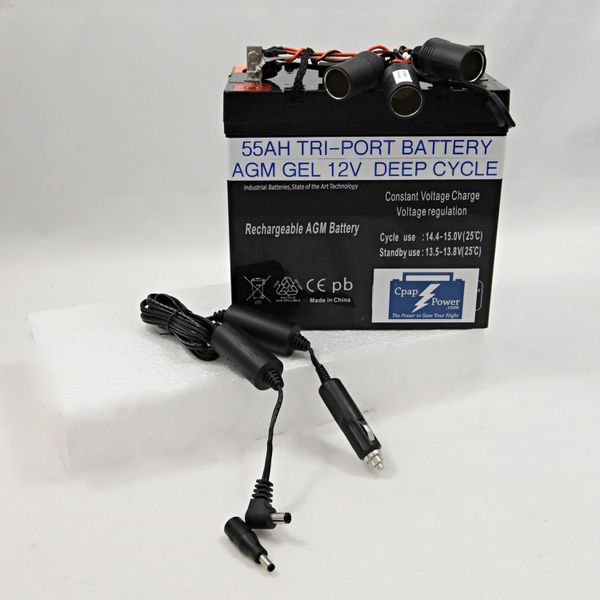 CAGF: Most Brands Battery and Cpap Power Cord 6-12 Nights (Charger Not Included)
