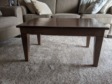 EBONIZED RED OAK COFFEE TABLE