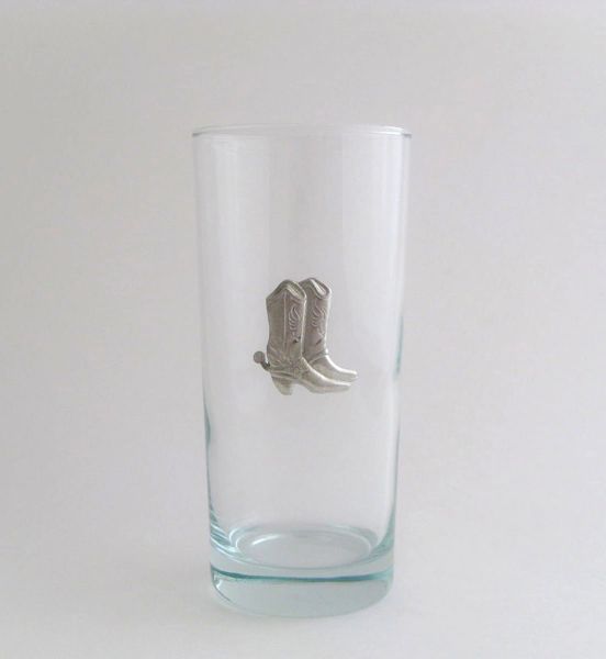 Beverage Glass with Pewter Boots (Set of 4)