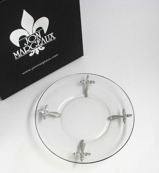 Appetizer Plates with Pewter Cross