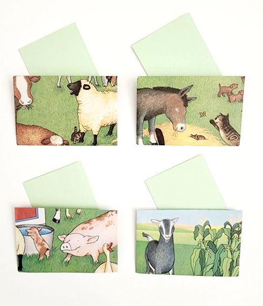 Mini Note Cards - Farm Land (3.75"x2.5")- Pack of 4