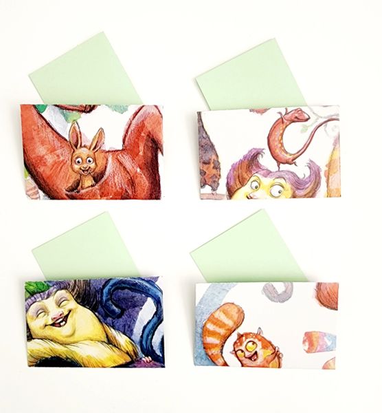 Mini Note Cards - Wonderland (3.75"x2.5")- Pack of 4