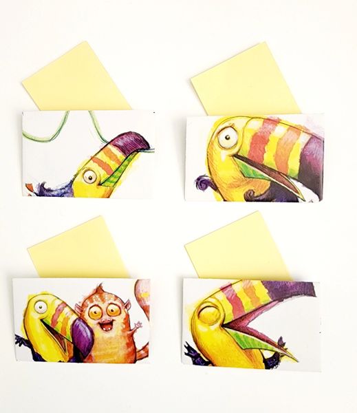Mini Note Cards - Toucan Sam (3.75"x2.5")- Pack of 4