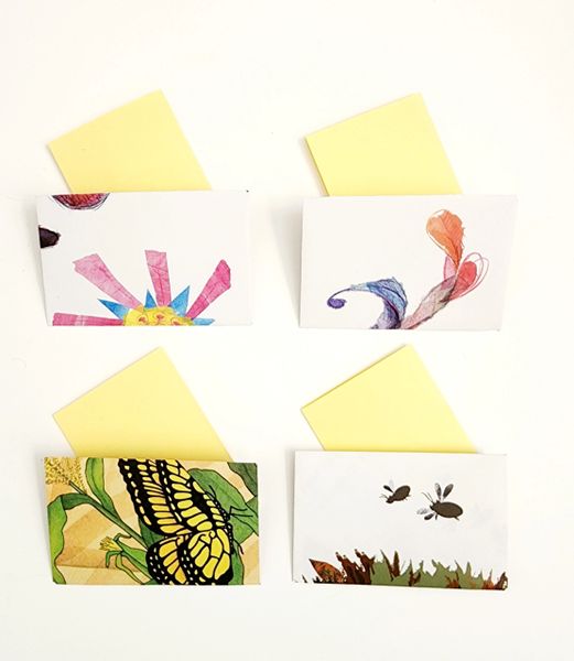 Mini Note Cards - Springtime (3.75"x2.5")- Pack of 4