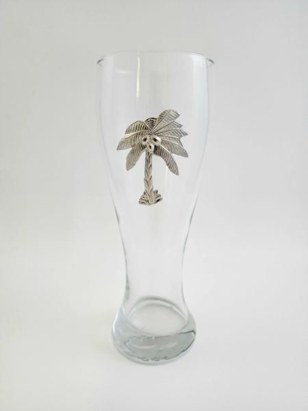 Pub Pilsner with Pewter Palm Tree Clam (Set of 4)