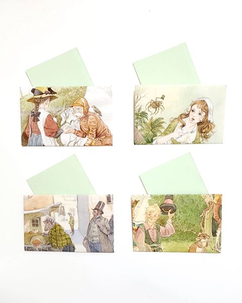 Whimsical - Mini Note Cards (3.75"x2.5")- Pack of 4
