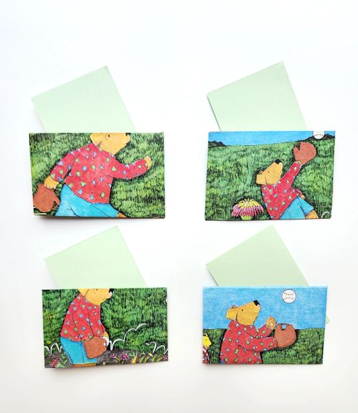 Bear Ball - Mini Note Cards (3.75"x2.5")- Pack of 4