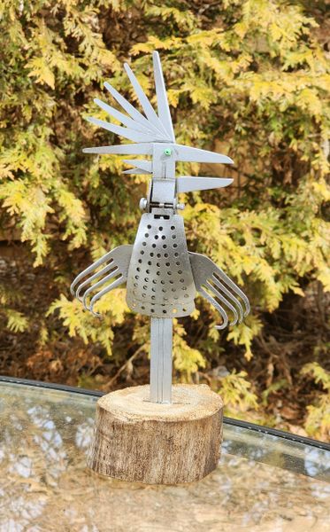 Metal Art - Phoenix Rising, 11.5 inches tall, welded