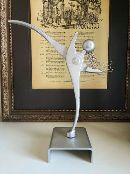 Metal Art - Tiny Dancer, 11 inches tall, Welded Scrap Metal