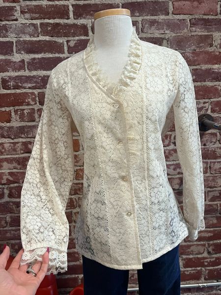 sheer ivory blouse
