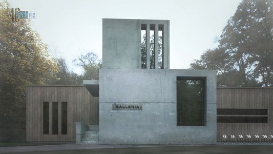 CGI 3D visualisation of a proposed art gallery.