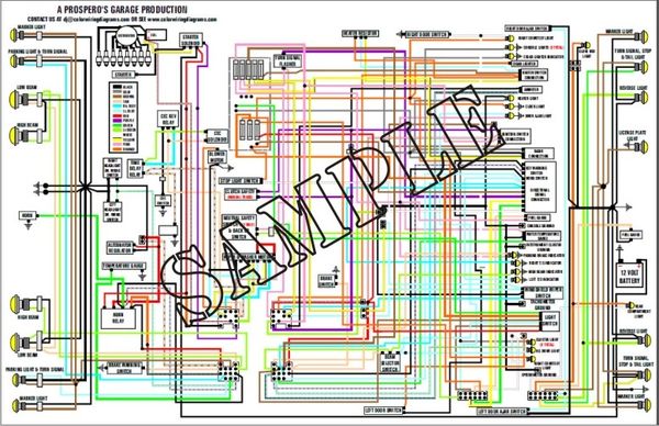 Chevy Trucks | 11" x 17" Laminated Color Wiring Diagram in Factory Colors