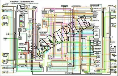 1970 Ford Bronco U Series | 11" x 17" Laminated Color Wiring Diagram in