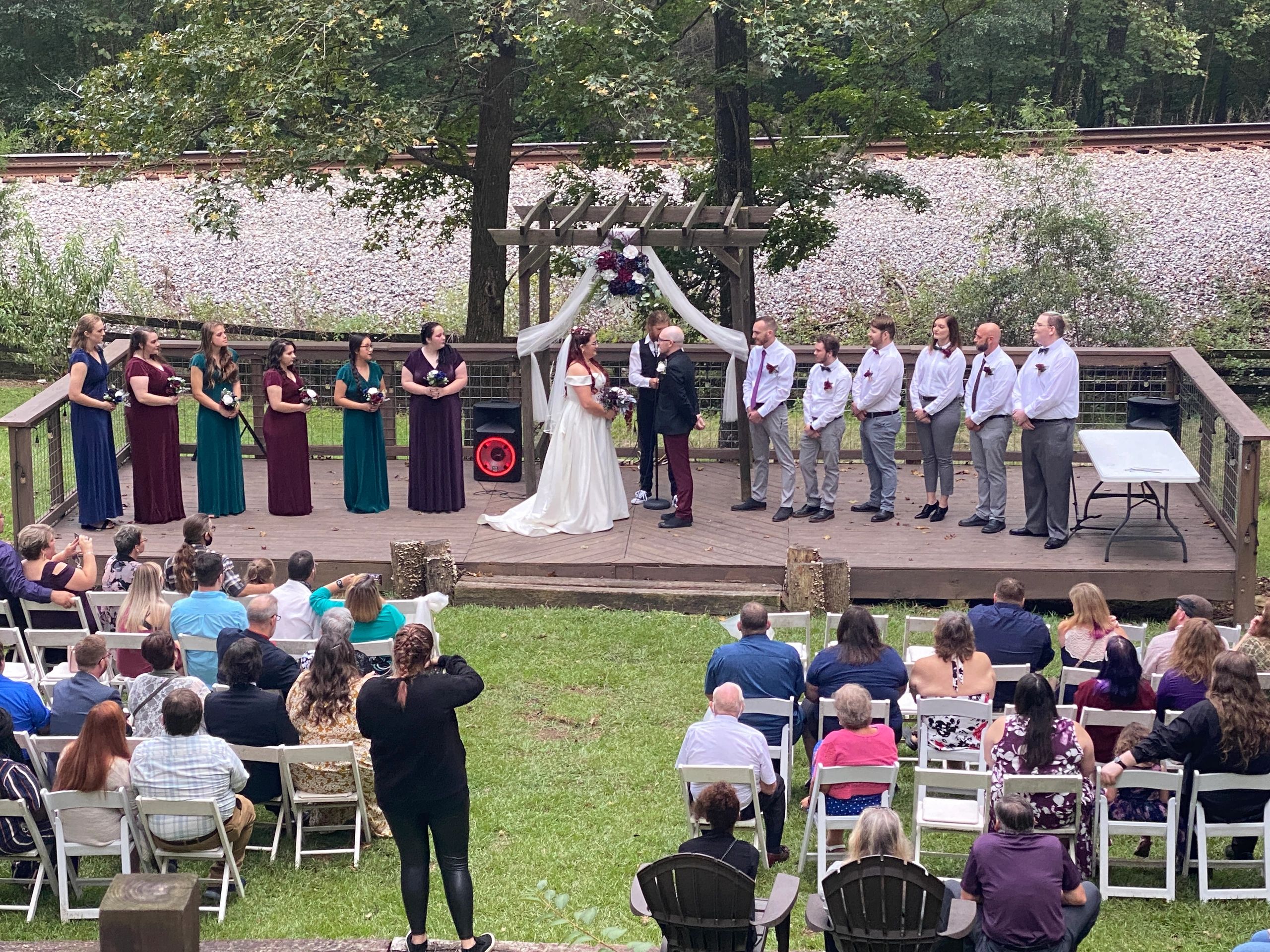 Wedding ceremony at Cat-n-Bird