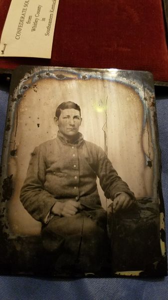 1 1/4 Plate Confederate Ambrotype