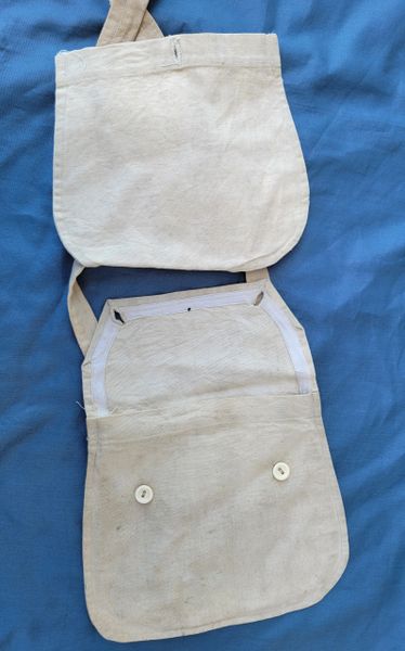 WHITE COTTON CLOTH HAVERSACK