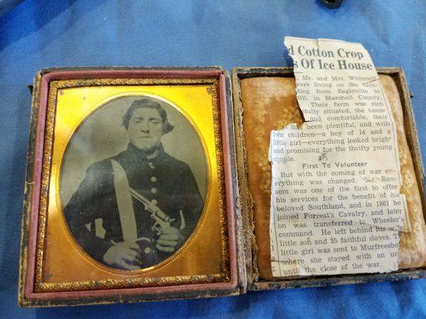 1- CS Tintype - Whitsel Ransom - 4th Tenn Cav