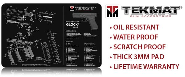 GLOCK GEN 5 TEKMAT - Gun Cleaning & Maintenance Bench Mat