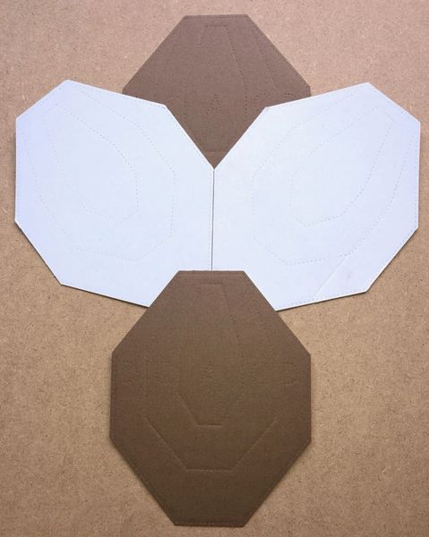 IPSC APPROVED UKPSA MICRO 40% CARDBOARD TARGETS WHITE BACK DOUBLE SCORING LINES