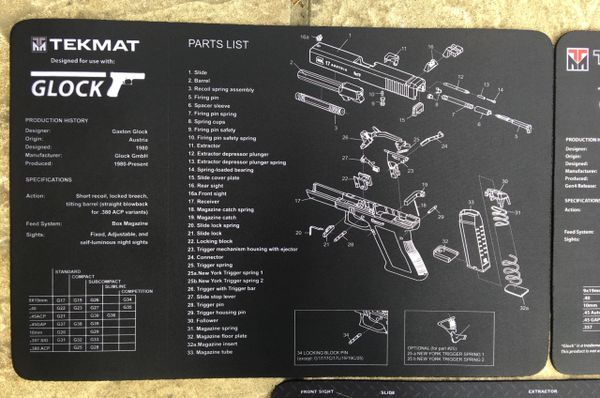 TekMat Armorer's Bench Gun Cleaning Mat (Model: GLOCK 17), Accessories &  Parts, Tools -  Airsoft Superstore