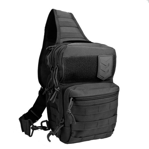 3V GEAR POSSE EDC SLING PACK BAG - BLACK - Conceal Carry Shoulder Bag ...