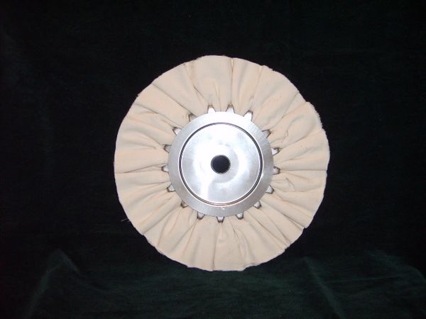 8” Sisal Buffing Wheel 1/4 Spiral Sewn 5/8” Arbor Hole