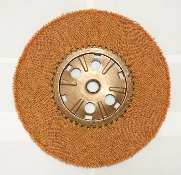 8” Sisal Buffing Wheel 1/4 Spiral Sewn 5/8” Arbor Hole