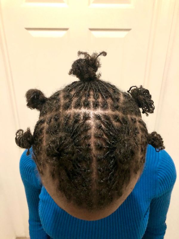 Sisterlocks grid natural hairstyles install