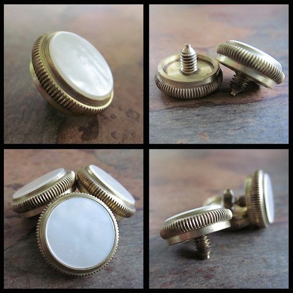 OLDS Finger Buttons Set Of Three - Raw Brass