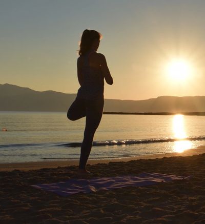 Vrksasana at dawn, Crete