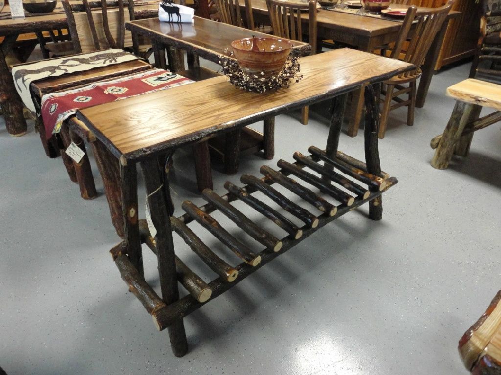 Hickory Rustic Sofa Table