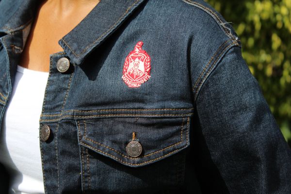 Delta sigma theta shop blue jean jacket