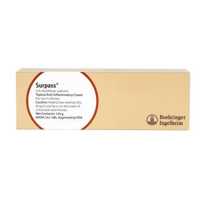 Surpass (Diclofenac Sodium) Topical Anti-Inflammatory Cream for Horses, 124gm , Boehringer Ingelheim 139462