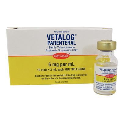 Vetalog Parenteral Sterile Triamcinolone Acetonide Suspension, 3mL, Boehringer Ingelheim 131470