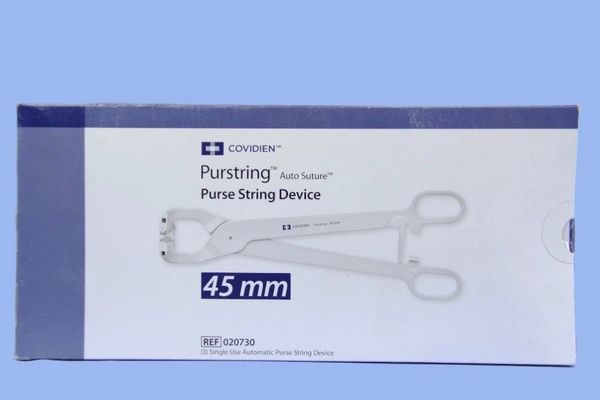 Purstring 45 Stapler, Single use w/ Surgidac 2-0 Suture, 3/bx , Covidien 020730