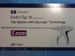 Single Use Clip Applier, Medium-Large Clip Logic Titanium Clips, 5 mm, 6/bx , Covidien 176630